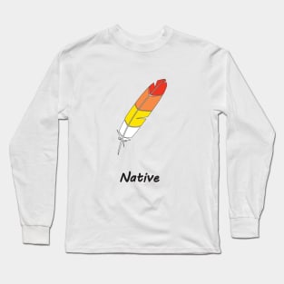 Native American Eagle Feather Long Sleeve T-Shirt